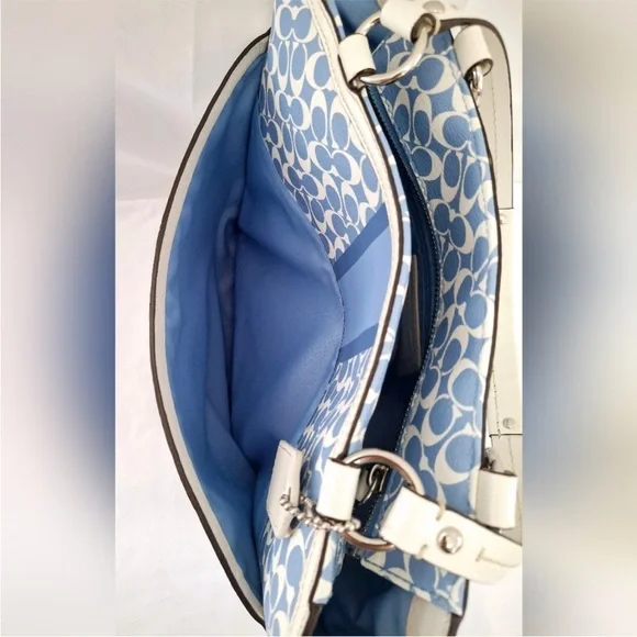 COACH CHELSEA SIGNATURE STRIPE HERITAGE TOTE F15137 - Picture 11 of 12